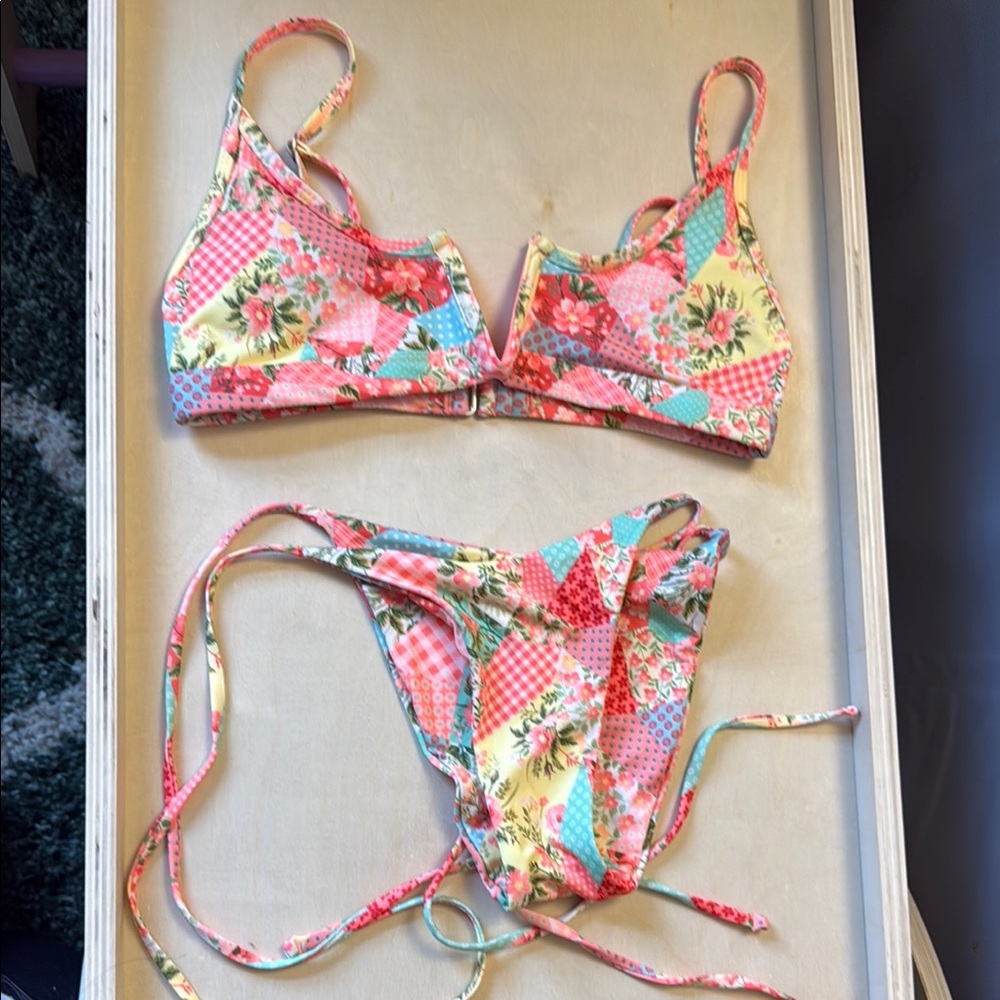 Floral Patchwork Bikini Set